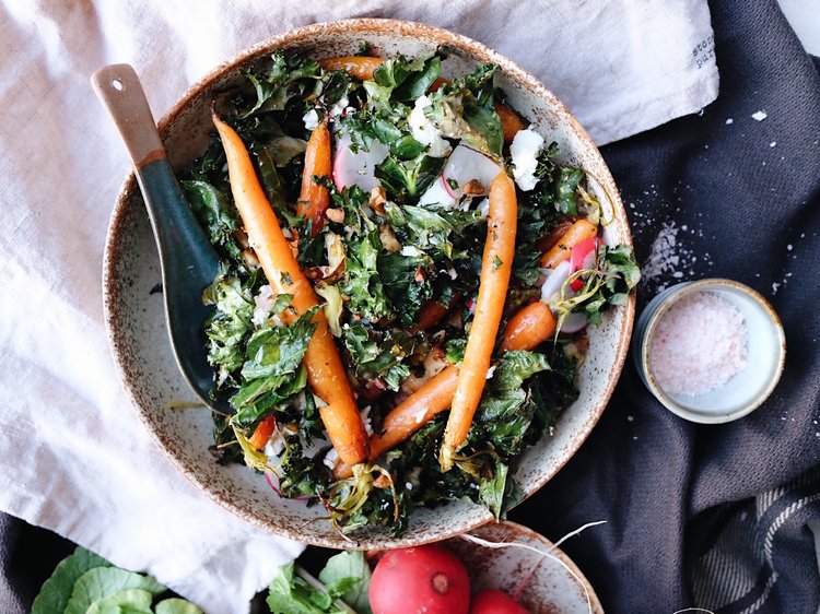 Baby Carrot & Kale Salad