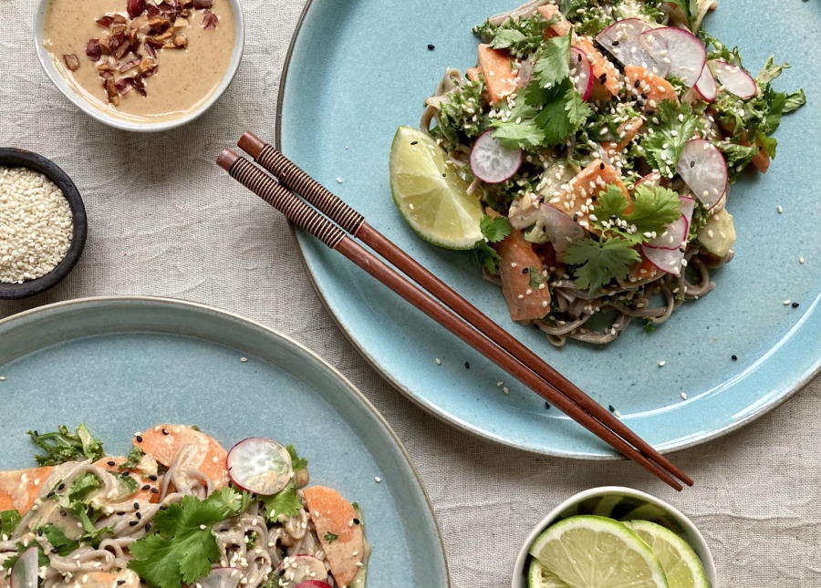 Miso & Peanut Butter Noodle Salad