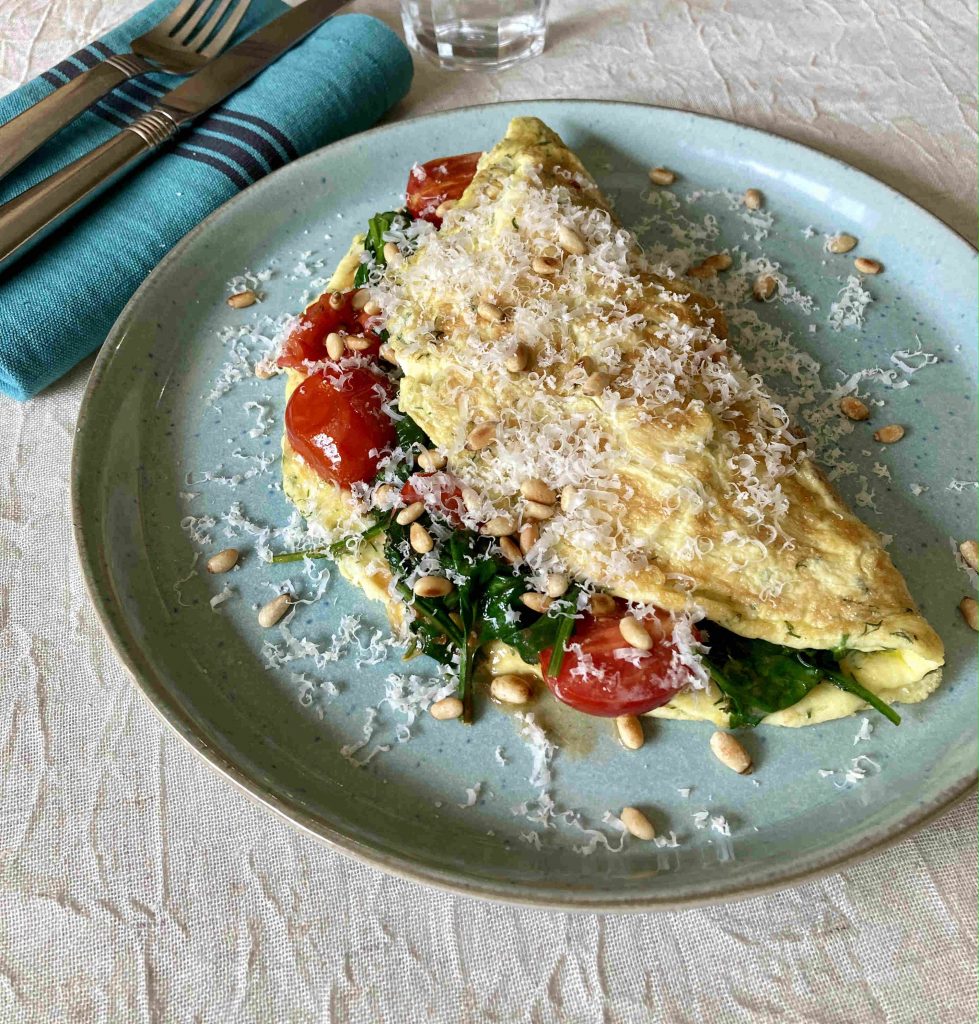 Pre-Challenge Recipe: Tomato & Greens Omelette